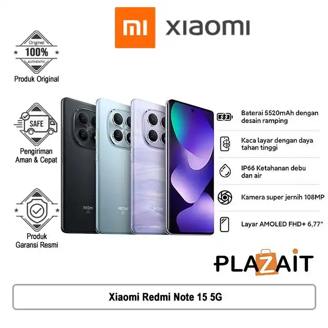 Xiaomi Redmi Note 15 5G 6GB/128GB | 8GB/256GB | 12GB/512GB - Garansi Resmi